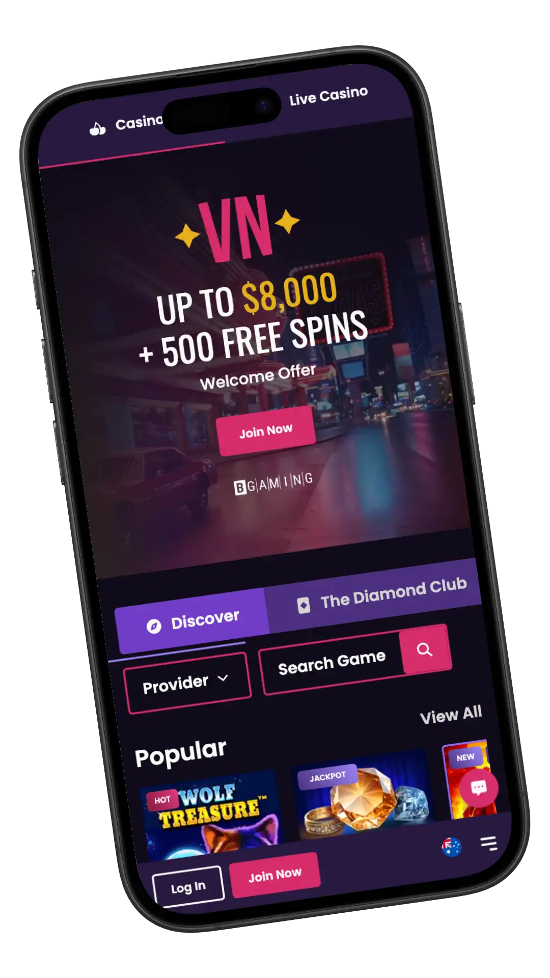 vegasnow casino app